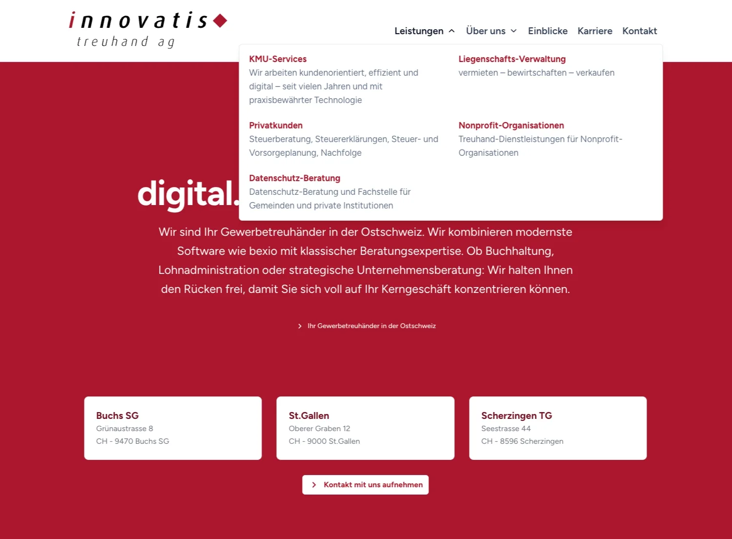 Screenshot aus dem Projekt: innovatis home